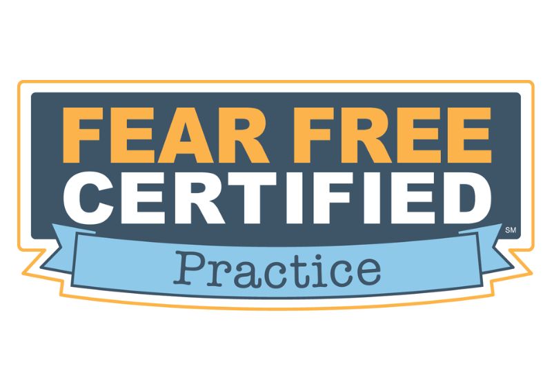 Carousel Slide 5: Did you know many of our staff members are Fear Free certified? Fear Free certified team members have undergone specialized training on pet body language and how to make their experiences as positive as possible. Why is Fear Free certification important? 
This certification helps our staff to understand and address the emotional needs of your pets, reducing anxiety and fear often associated with veterinary visits. This approach can lead to a more enjoyable experience for both pets and their owners, resulting in better overall health outcomes. Our Fear Free certified team is trained in techniques that aim to minimize stress and create a relaxed atmosphere, ensuring that your pet receives the best possible care in a compassionate environment.